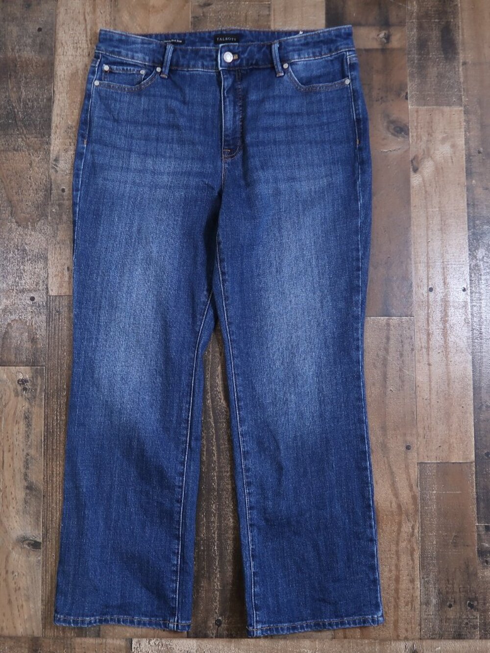 Talbots Size 14 Petite 'Barely Boot Jean" Denim Bootcut Jeans